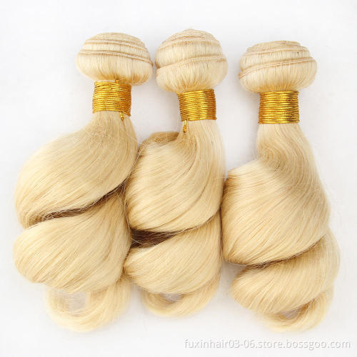 Aliexpress Hair Bundles Import 613 Color Russian Blonde Hair Loose Wave Human Hair